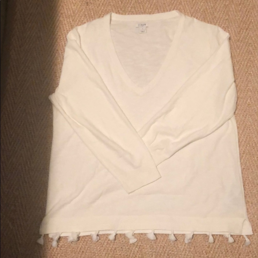 NWOT j crew tassel top